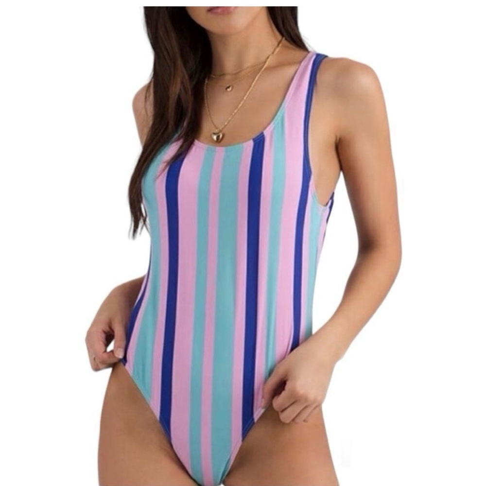 Striped Multicolor One-Piece Swimsuit